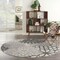 Homeroots 8 ft. Round Silver & Gray Indoor & Outdoor Area Rug 384710 - alternate 7